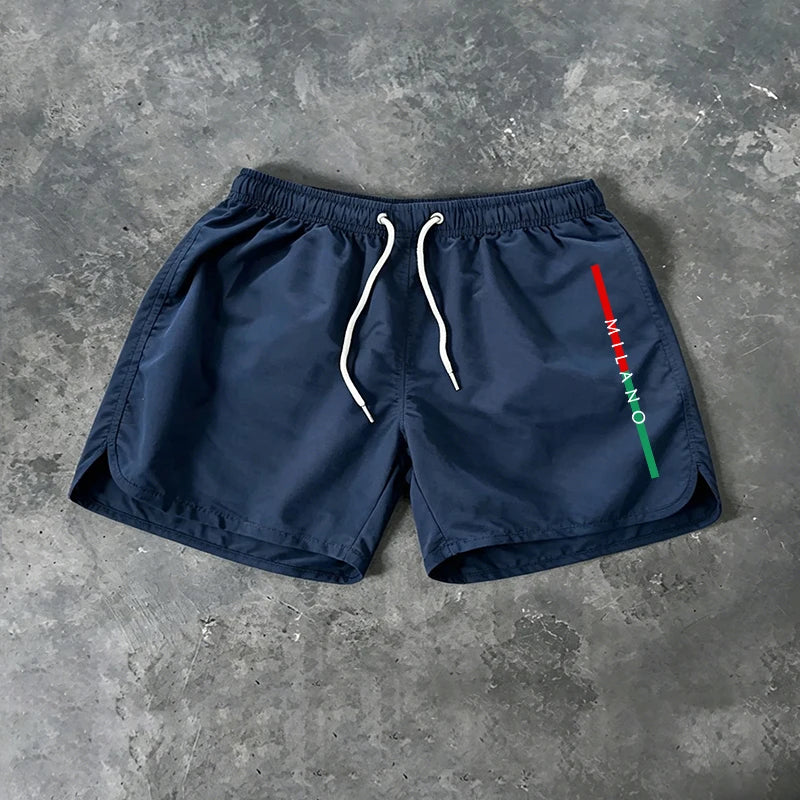 Summer Mens Beach Shorts Casual Quick Dry Surf Man Swimwear Outdoor Jogging Shorts Swimming Fashion Elastic Waist Sports Pants