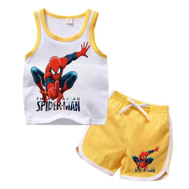 Verano T-shirts Girls Boys Graphic Pure CottonTee Cartoon Anime Clothing Sleeveless Tops