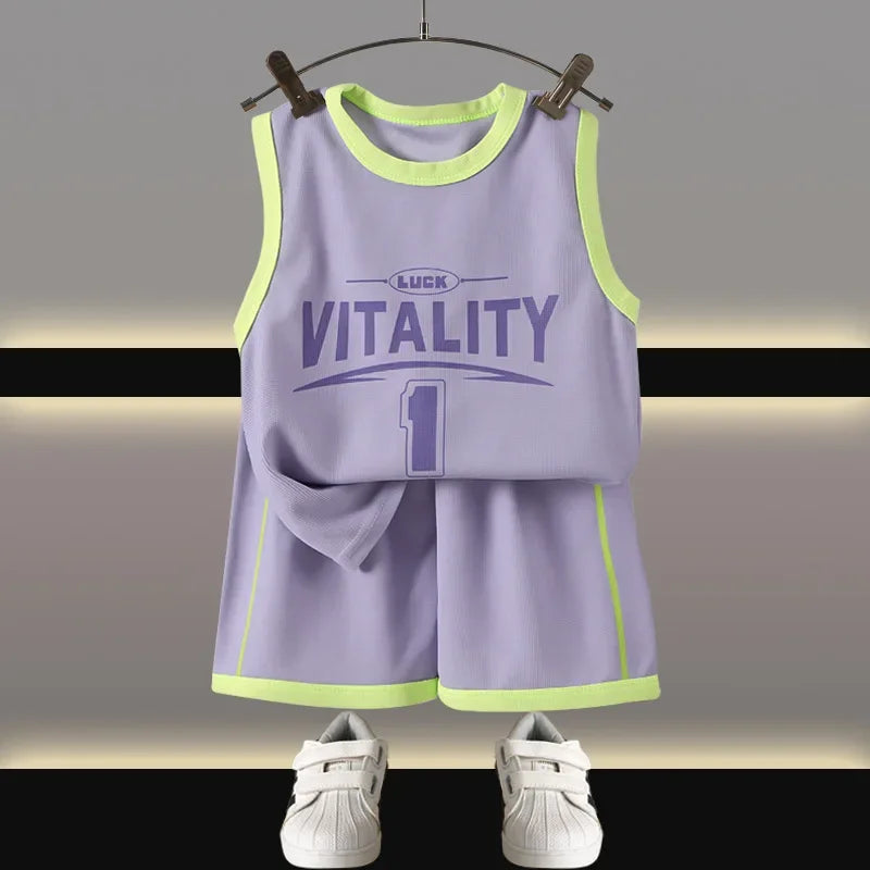 Kids Clothes Boys Girls Vest Suit Summer Children&