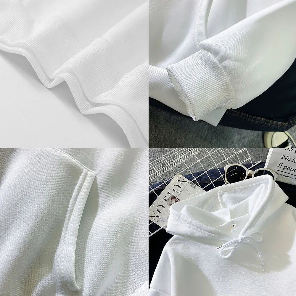 Hoodies 2024 New Men Harajuku Hooded Sweatshirts Casual All-match Pullover Streetwear Sweater Fashion Clothing Sweatshirt Hoodie