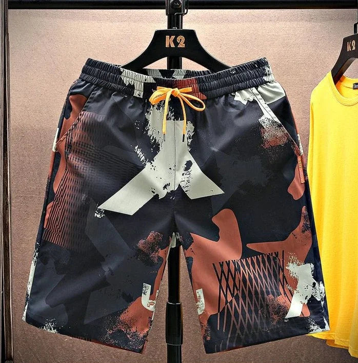 Shorts for Men Anime Graphic Board Man Short Pants Beach in Bulk with Ice Elastic Personalizate Fashion Streetwear New Pant 2025
