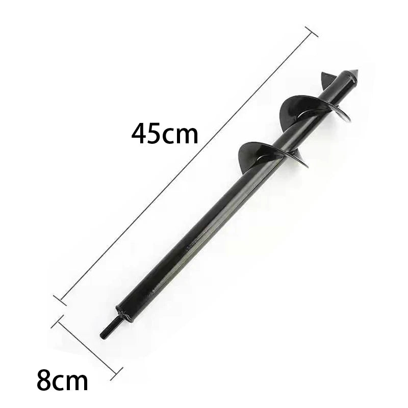 Drill Head for Digging Hole for Garden Planting Farm Agricultural Spiral Drill Bit Loose Soil Alloy Ground Drill Short Rod Plant