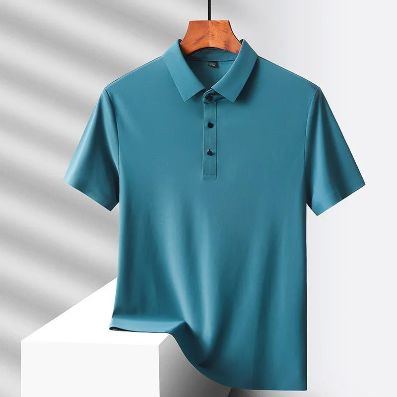 2025 new Polo T shirt for Men White Casual Short Sleeve Golf Polo Shirts Homme New Summer Clothes High Quality Ropa Hombre