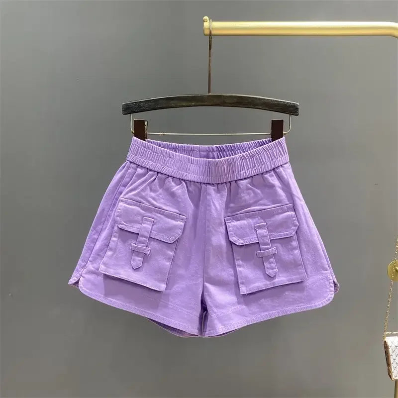 High Waist Wide Shorts for Women Casual Short Pants Woman New In Low Price Y2k Harajuku Aesthetic Trend 2025 Cheap Stretchy Hot