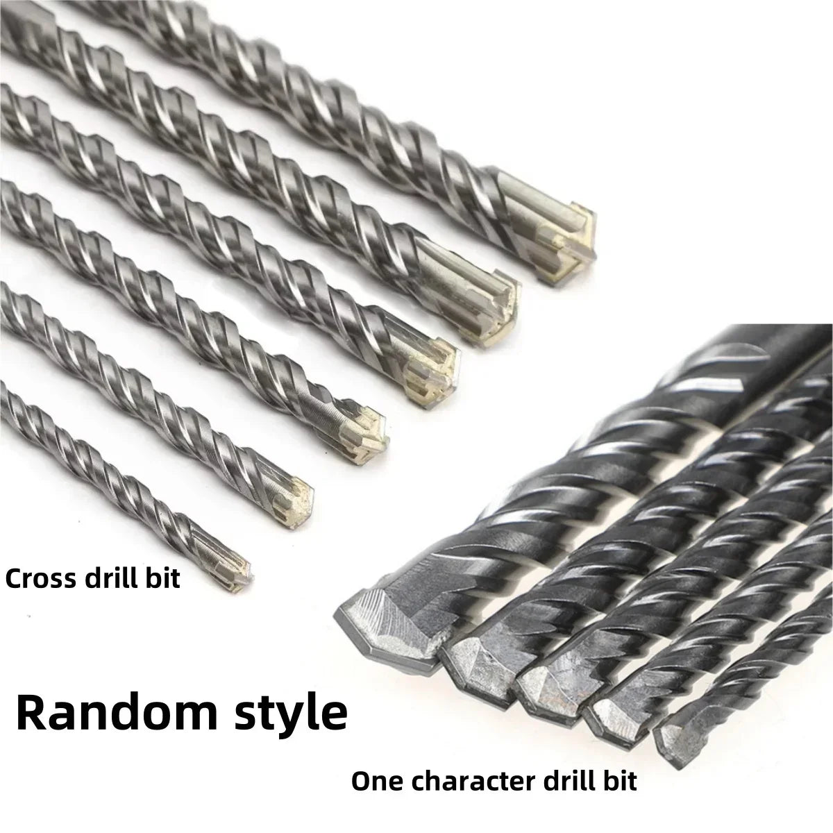 5/6/8/10/12/14/16mm Concrete SDS Plus Drill Bit Cross Electric Hammer Drill Bits for Masonry Concrete Rock Stone
