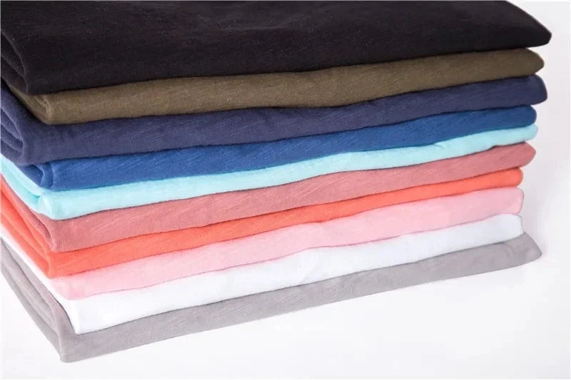 100% Cotton Men T-shirt Casual Soft Fitness Summer Thin T-shirts Men&
