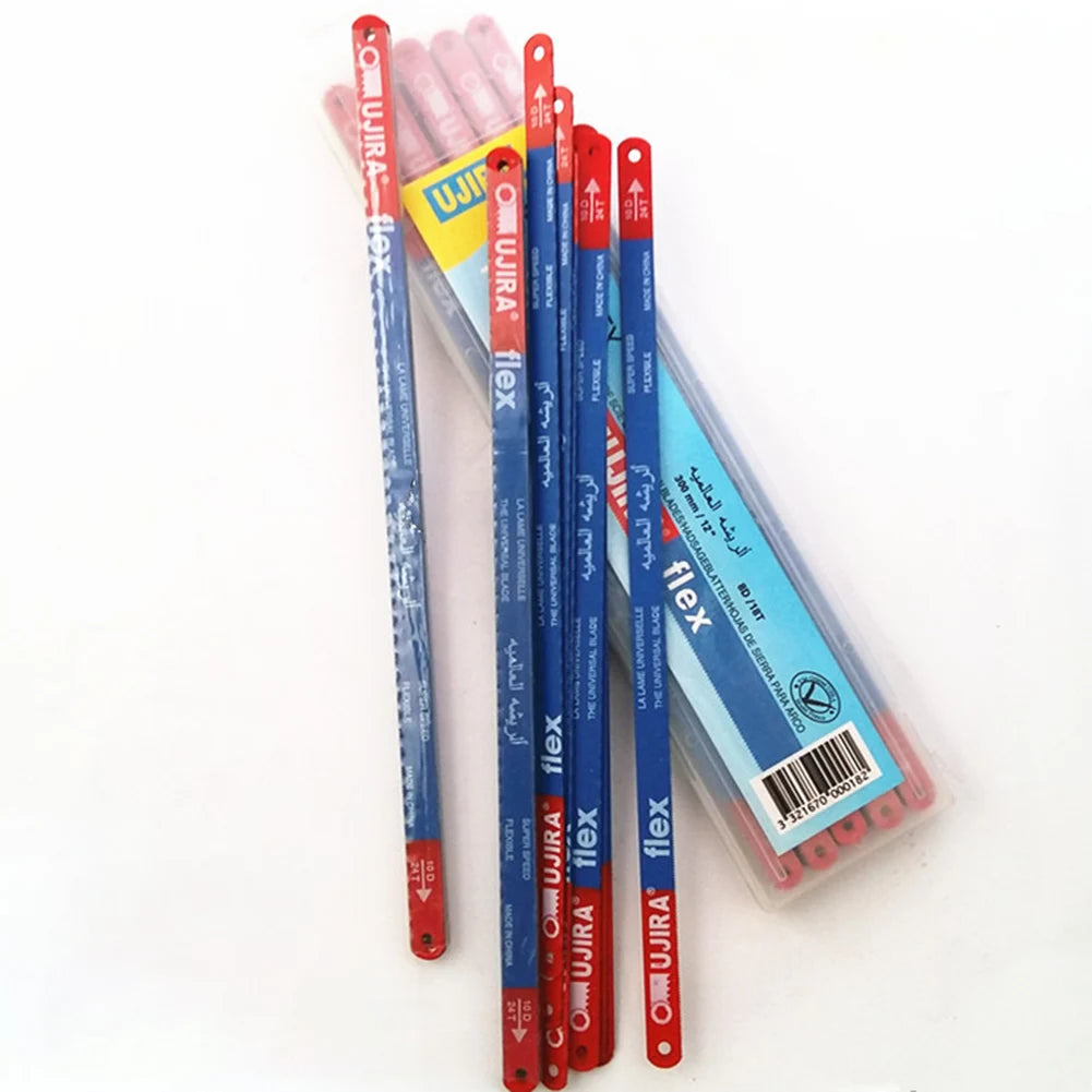 10Pcs/Set 14T/18T/24T Hacksaw Blade 300mm M35 Steel Hand Saw Blades Bi-Metal For Meat Wood Cut Hand Tool