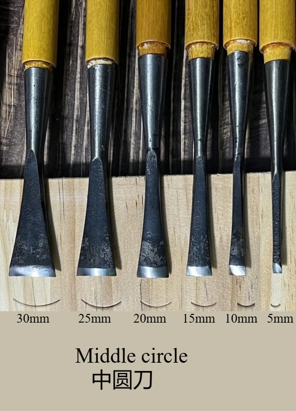 Hand Wood Carving Tools Set Woodworking Chisels with Flat Knife Round Knife for Hand-Carved Sculptures & Decorative Engraving