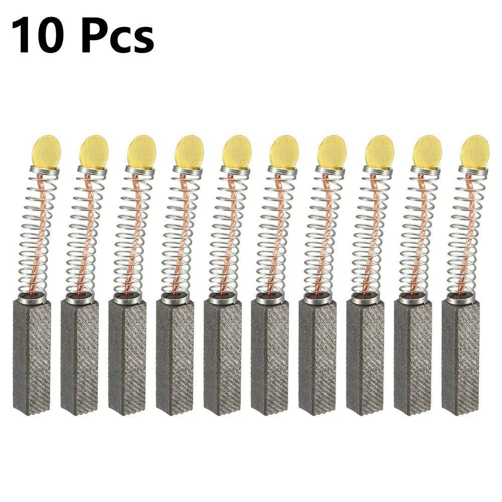 10pcs Carbon Brushes Replacement For Electric Motors Circular Saws Miter Saws Drills Hammer Drills Power Tool Access 20x5x5mm