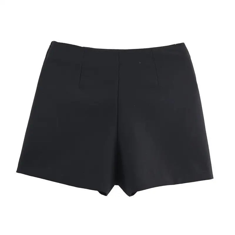 Asymmetrical Short Skirts for Women Spring Autumn Fashion Mini Solid Color Skirt Shorts American Daily Commute All-Match Skirts