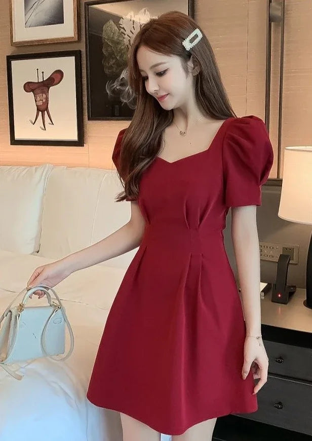 Red Short Dresses for Women 2025 Black Backless Woman Dress Mini Open Back Clothes Xxl Summer Aesthetic Fashion Promotion Sale X