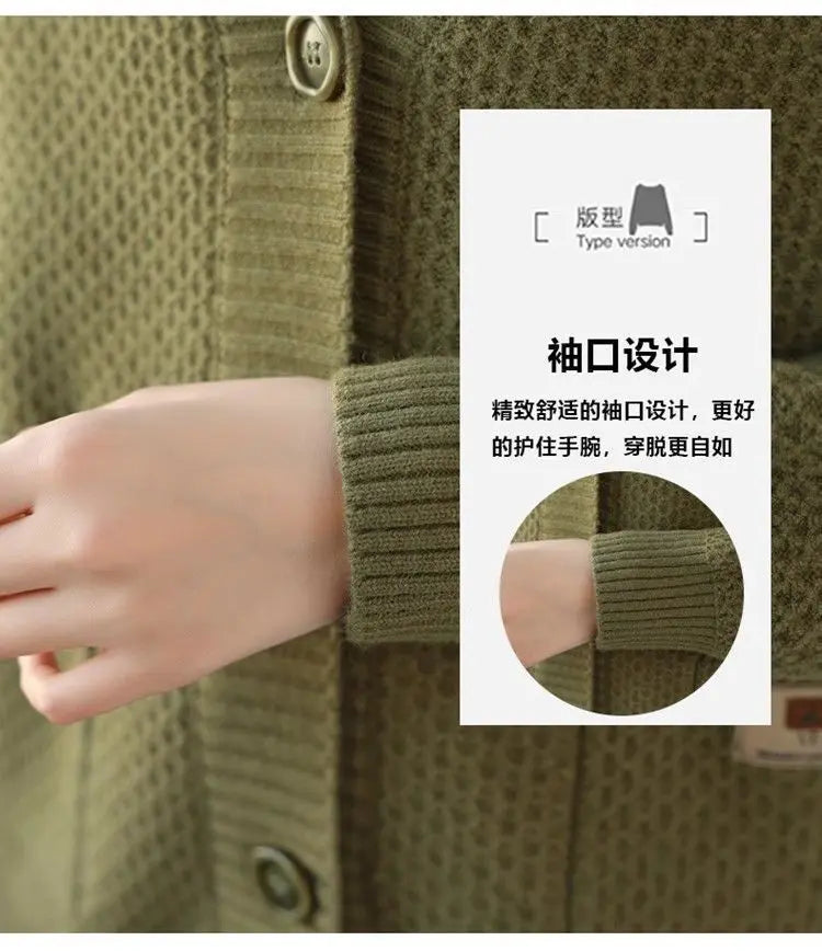 Fashion Fall Winter Clothes Woman Knitwear Top Buttons Long Sleeve Jacket For Women Sweater Tops Casual Ladies Cardigan Coat