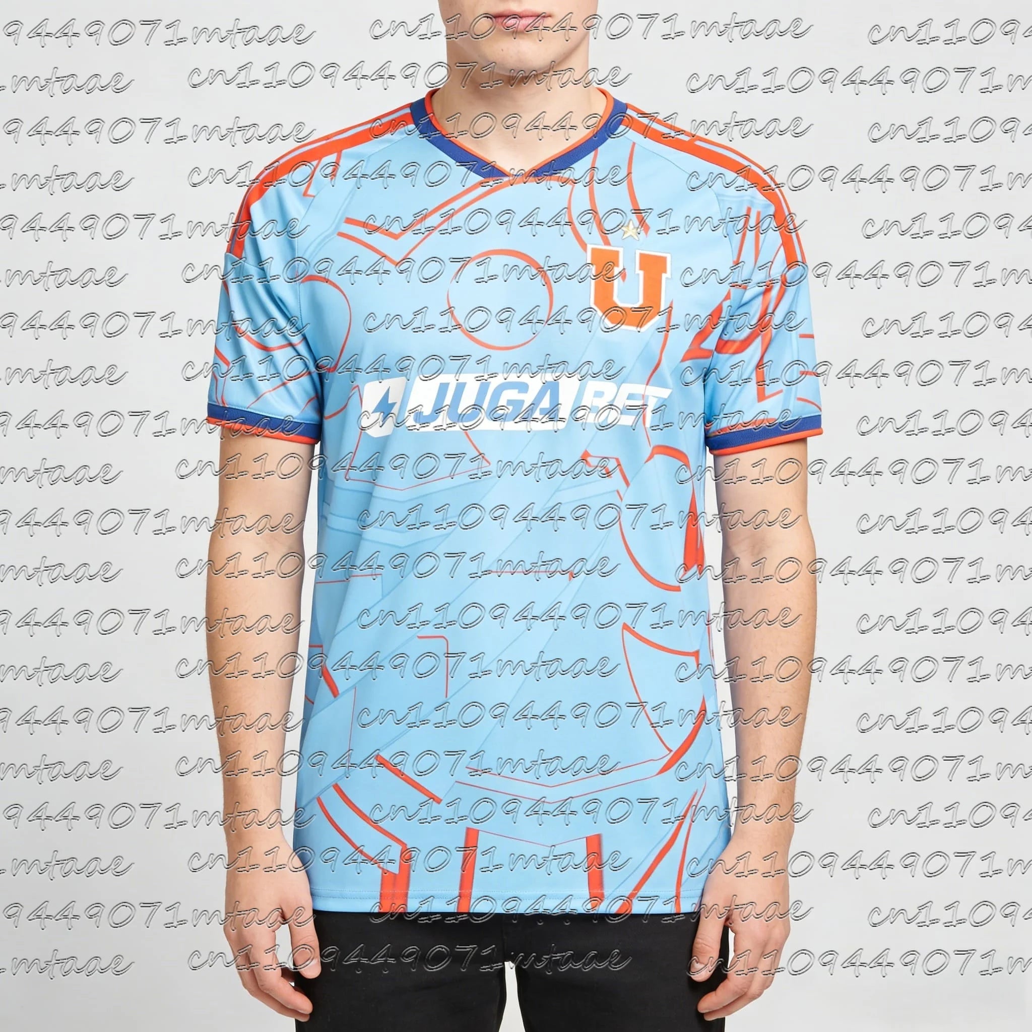 2026 New Jersey 3D Sports Universidad De Chile Special Edition Soccer Jersey – Blue Red Geometric Pattern Tees