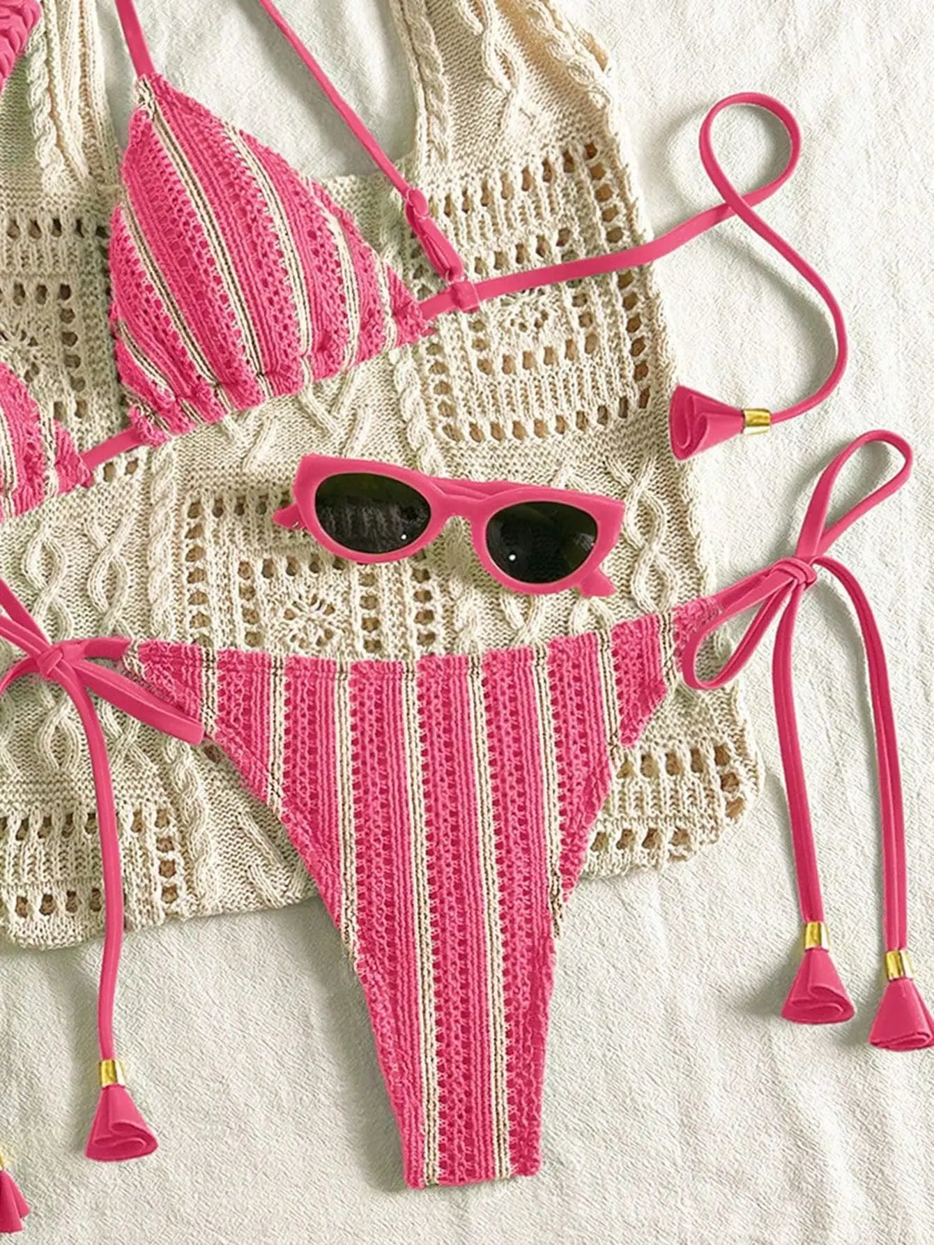 New Ribbed Bikini Swimsuit Female Swimwear Women Two-pieces Bikini Set Bather Bathing Suit Swim Suit Beachwear Купальник Женский