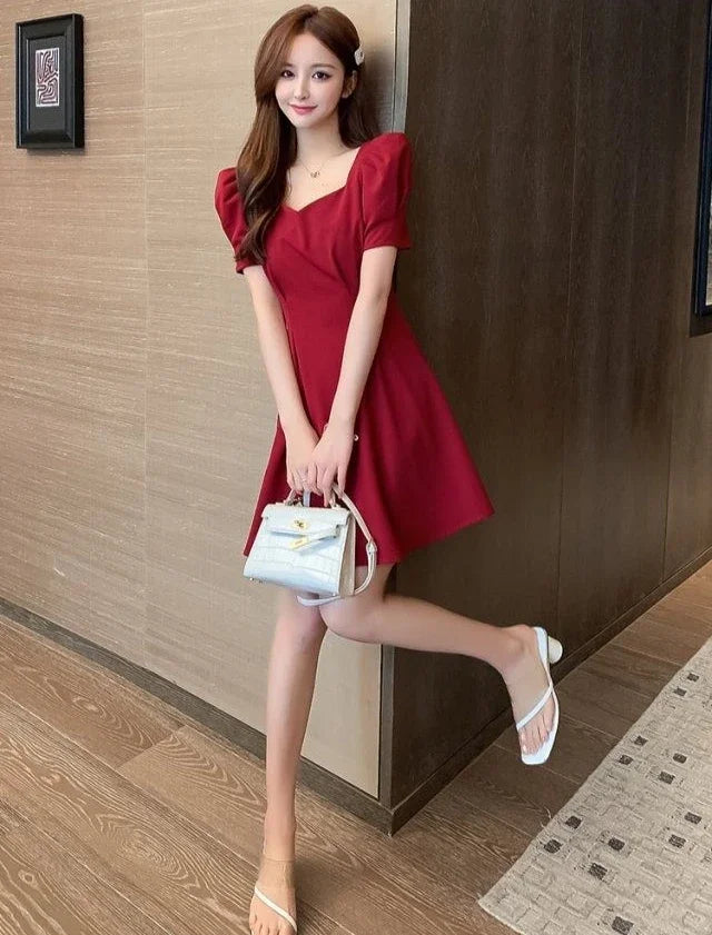 Red Short Dresses for Women 2025 Black Backless Woman Dress Mini Open Back Clothes Xxl Summer Aesthetic Fashion Promotion Sale X