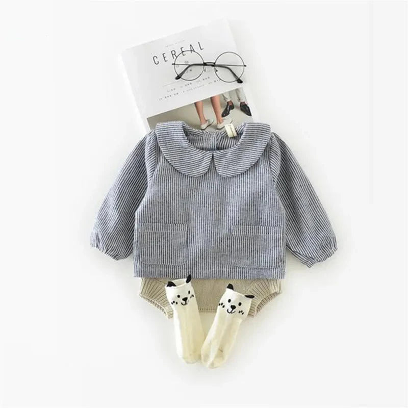 Baby Girl Blouse Spring Cotton Long Sleeve Plaid Baby Girl Clothes Infant Newborn Baby Tops Children Shirts Girls Clothes