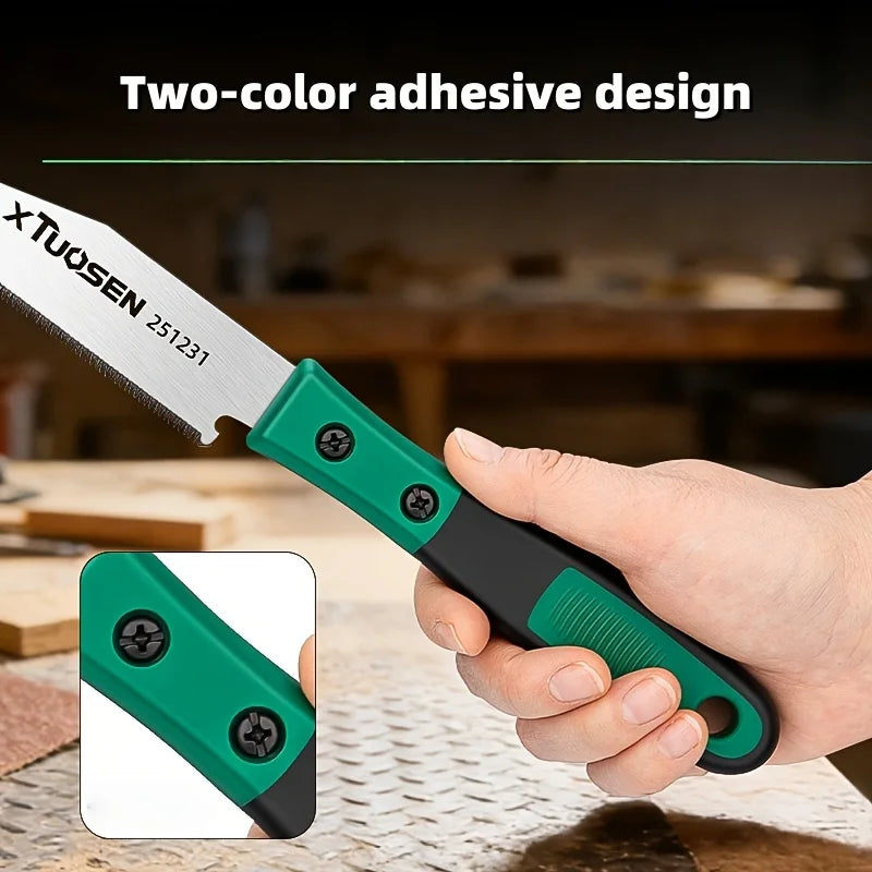 Three-piece or single-piece Japanese saws, hardwood fine-toothed saws,portable cutting tools with anti-slip wooden handles