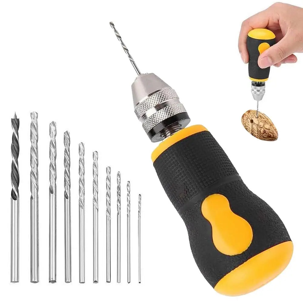 Hand Drill Set Woodworking Drilling Tools Mini Hand Drill Tool Portable Tool Set For Models Hobby DIY Jewelry Craft Hand tools