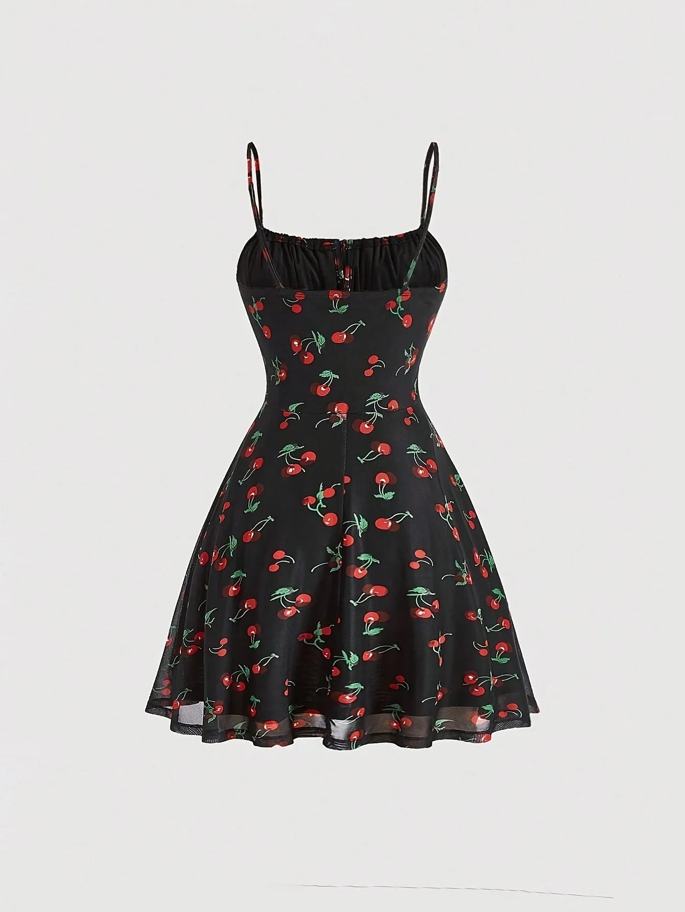 Cherry Printed Vintage Summer Dresses Y2kWomen Swing Robe Party Dress 2025 New Casual Vestidos Sexy Strapless A-Line Sundresses