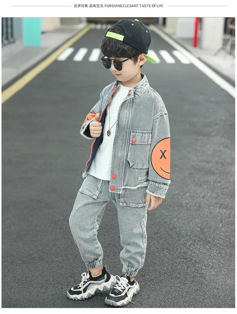 Boys Clothing Set Children Clothing Sets Kids Clothes Boy Suits For Boys Clothes Spring Autumn Kids demin Tracksuit 3-13 years