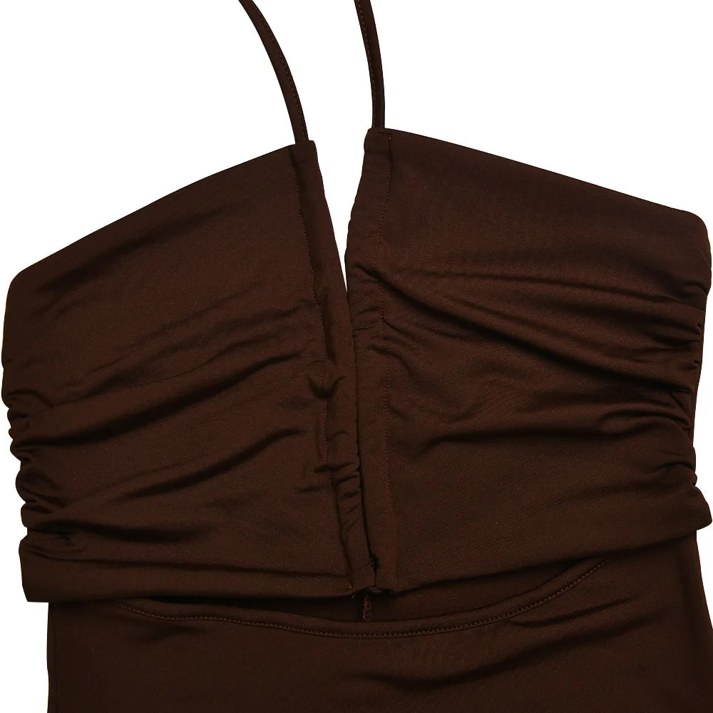 Sleeveless Sexy Female Midi Backless Dresses Slim Night Club Party Women&