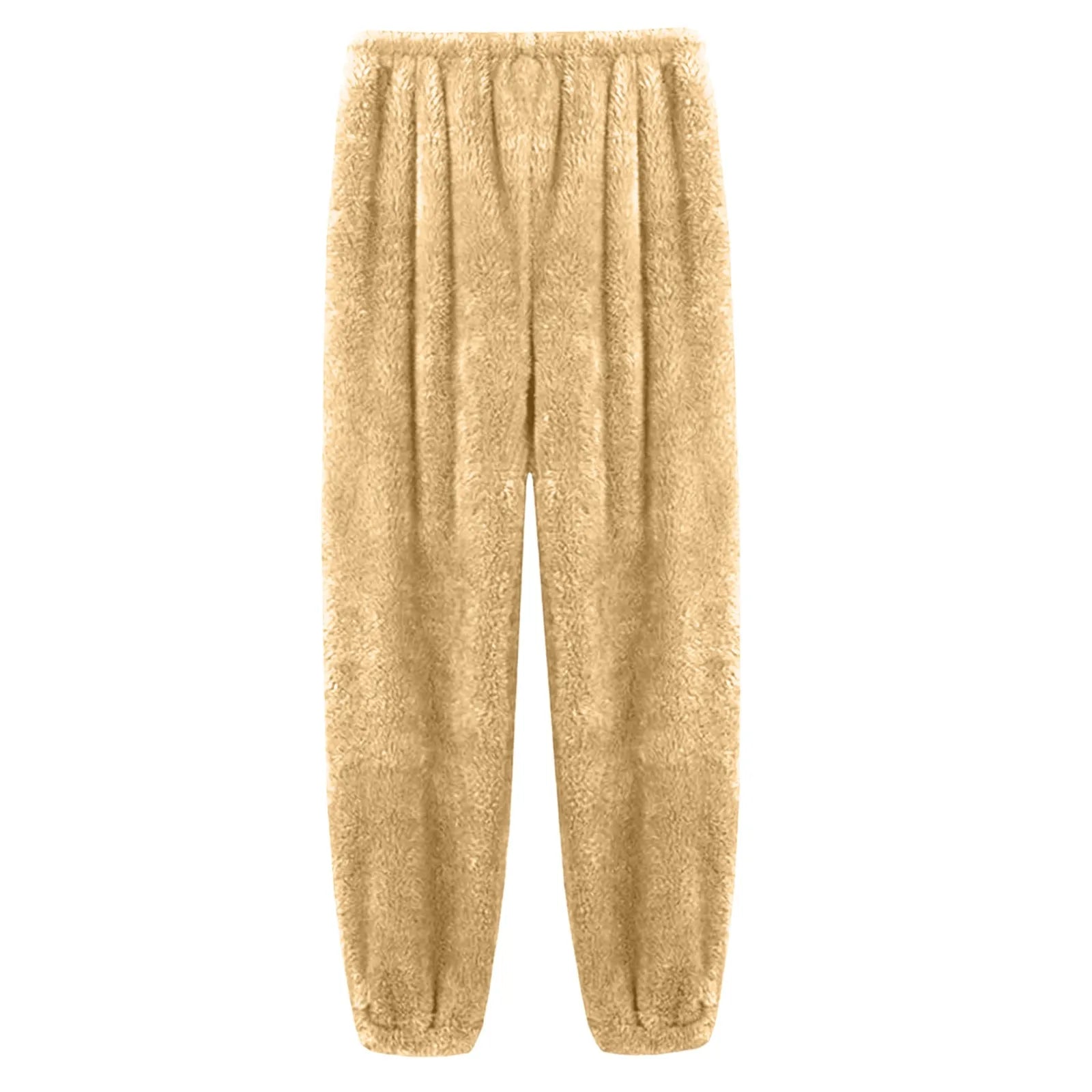 Pajamas Pants For Women Warm Winter Solid Color Sleepwear Pyjamas Plush Pants Women Nightwear Fashionable Home Wear