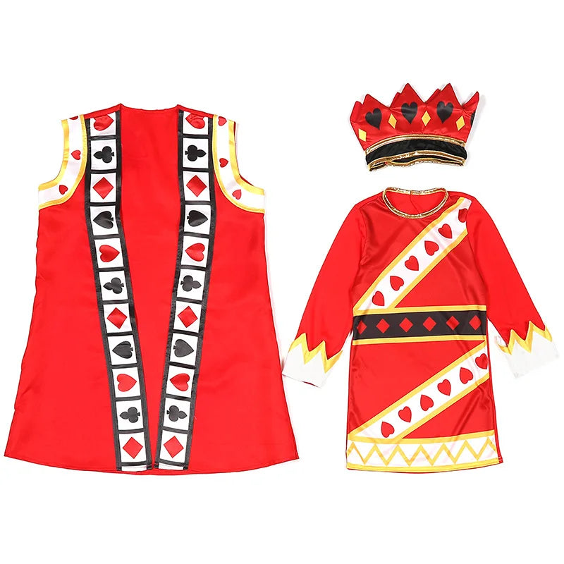 Kids Clothing Set Red Poker Pattern Halloween Dress Up Boy&
