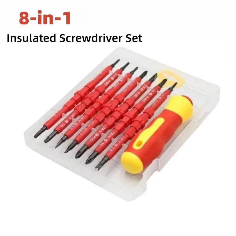 Electrician Tools Kit 13pcs Insulated Screwdriver Set Professional Changeable Repair Screw Drivers for Safety Multifunctional