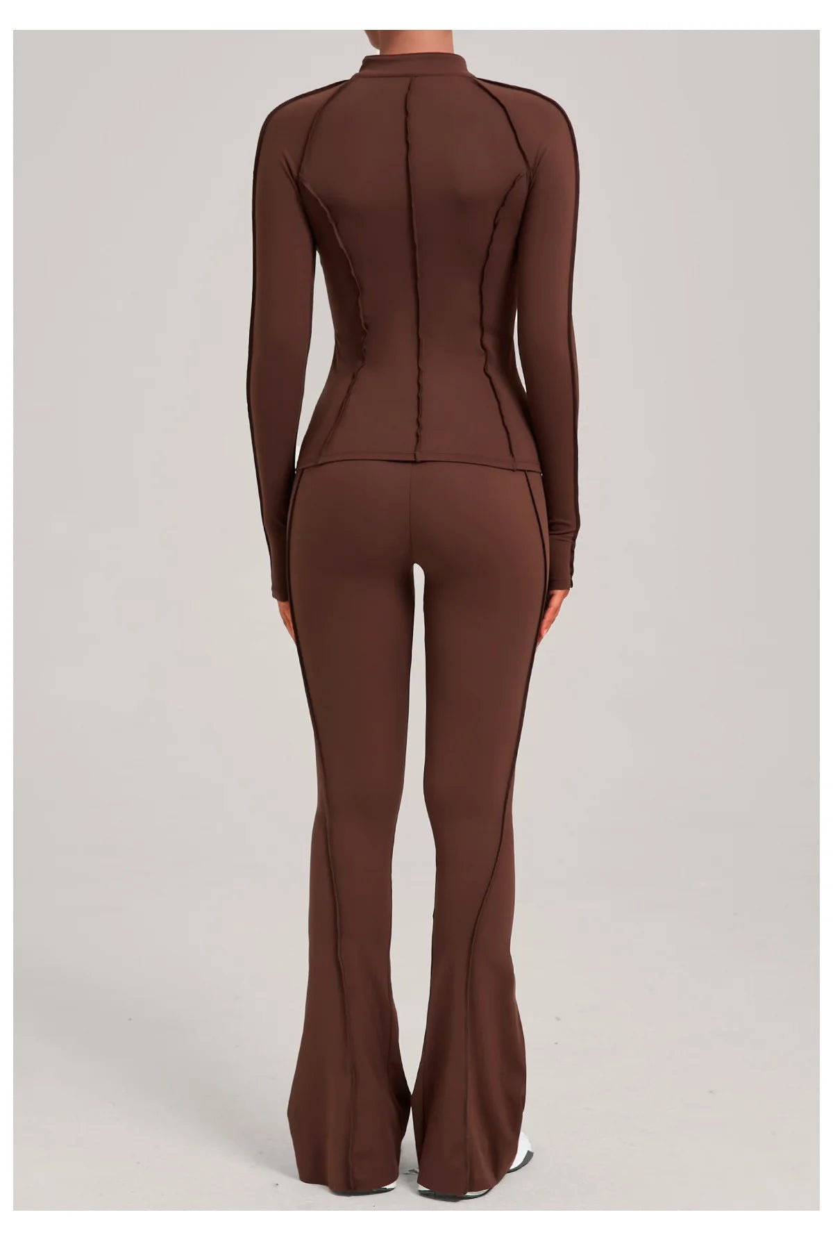New Gym Yoga Outfit for Women Zipper Long Sleeve Fitness Suit Daily Casual Running Fitness Sportswear Two-Piece Sets Coat+Pants