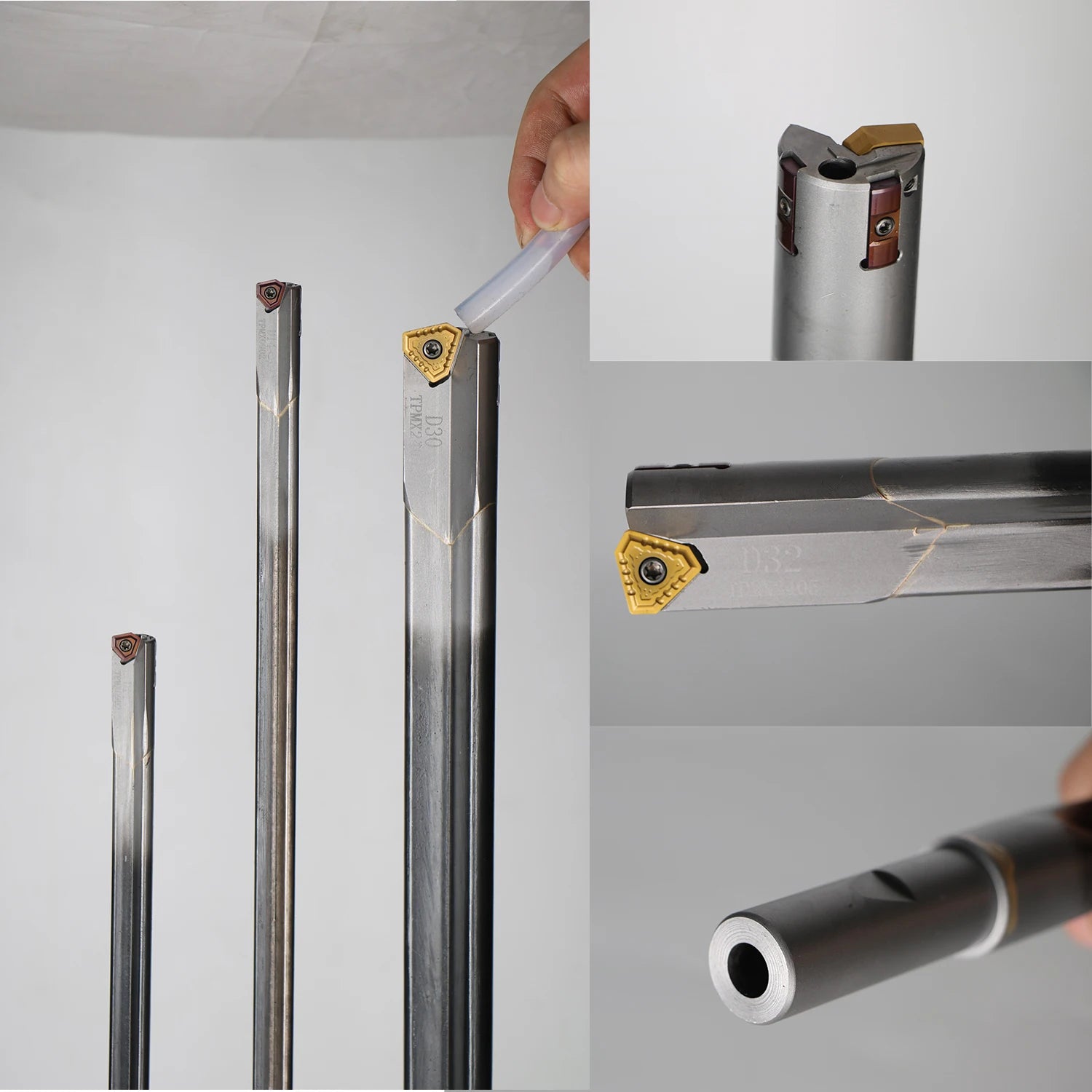 GD-DH D10-D40 Gun drills Deep drill Carrying Indexable TOGT110405 Cutting Edge and a Wiper for High Hole Surface Quality
