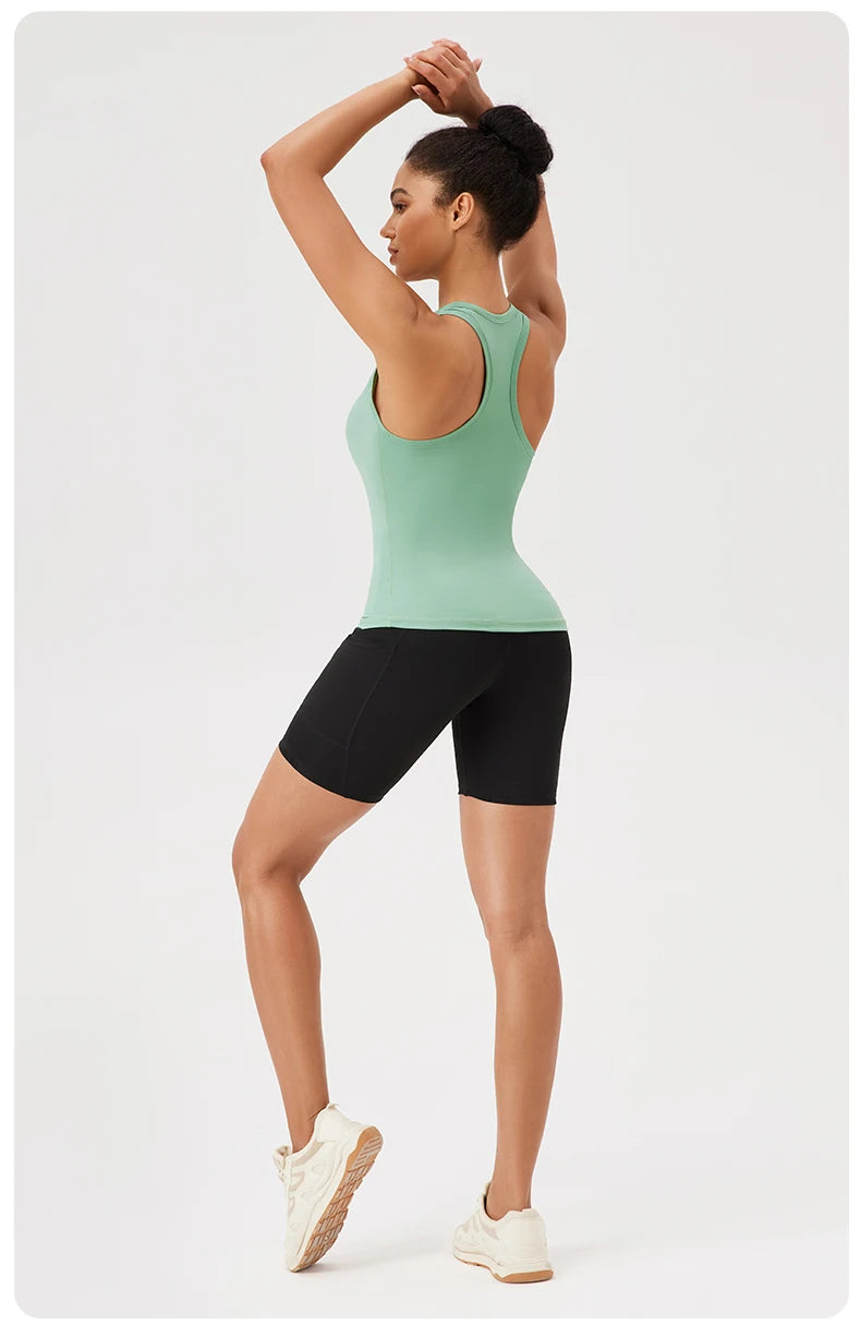 Yoga Vest Women Gym Sleeveless Sport Shirt Fitness Training Sportswear Vest Outdoor Running Sport Tank Tops