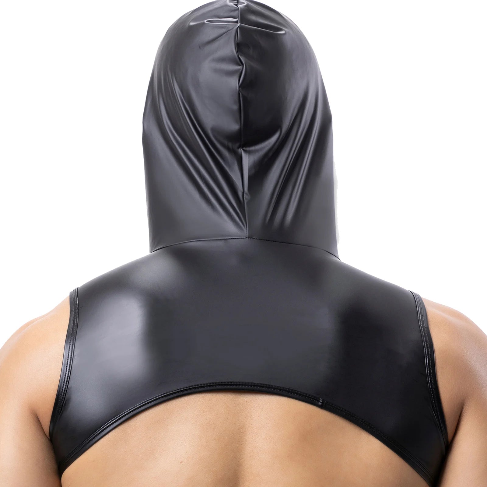 Tank Tops Sexy Mens Muscle Hooded Clubwear Crop Top Performance Stage Costume Muscle Tank Tops Fitness Sleeveless Vest