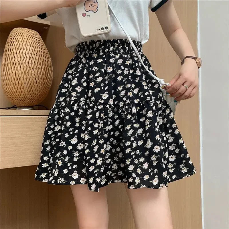 Short Mini Skirts For Women Korean Style Woman Skirt Chiffon Summer Offer Aesthetic Hot Harajuku Luxury Elegant Modest Stylish V