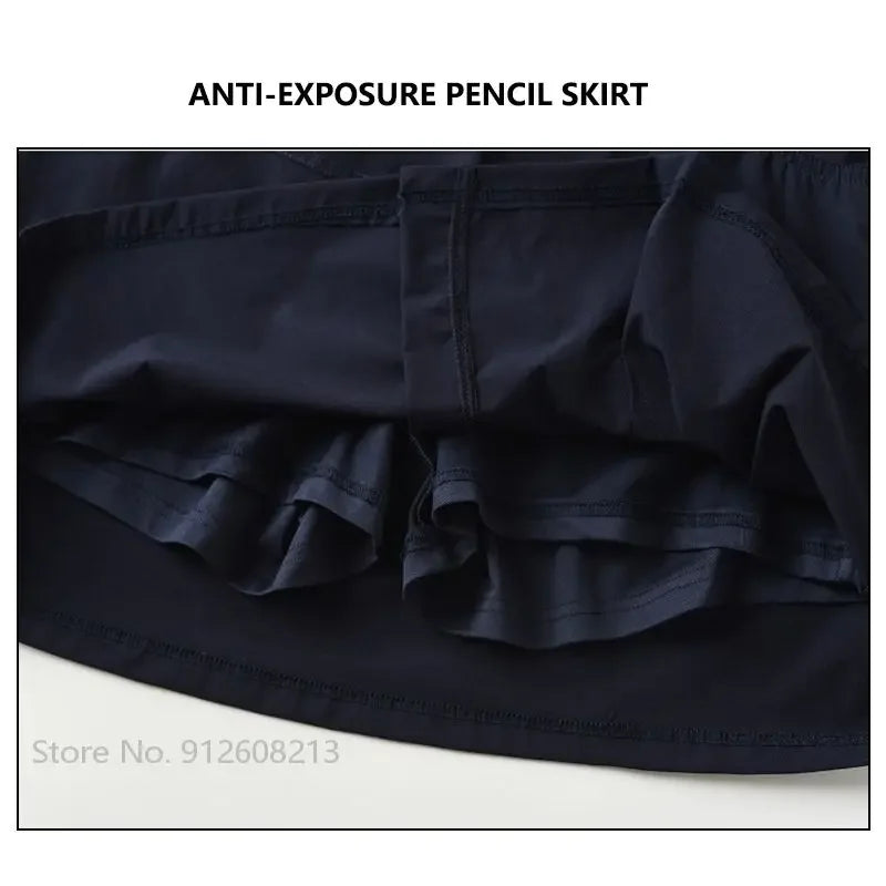Short Skirt Women Breathable Anti Glare Casual Sports Skirts Outdoor Golf Tennis Pleated Skorts Lady A-lined Culottes with Short