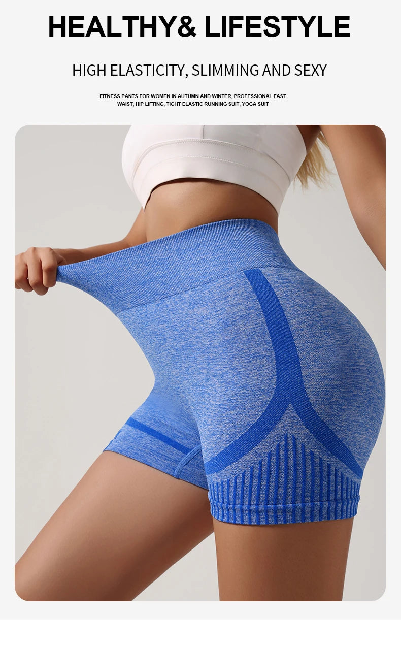 Women Yoga Shorts High Waist Workout Shorts Fitness Yoga Lift Butt Fitness Ladies Yoga Gym Running Short Pants Sportswear