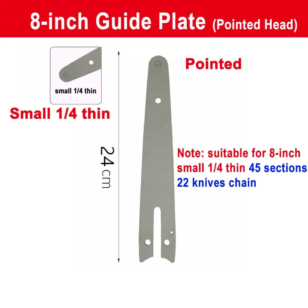 1/4 chainsaw chain guide 4/6/8/10 inch portable electric saw mini chainsaw logging saw blade Pruning chain saw chain accessories