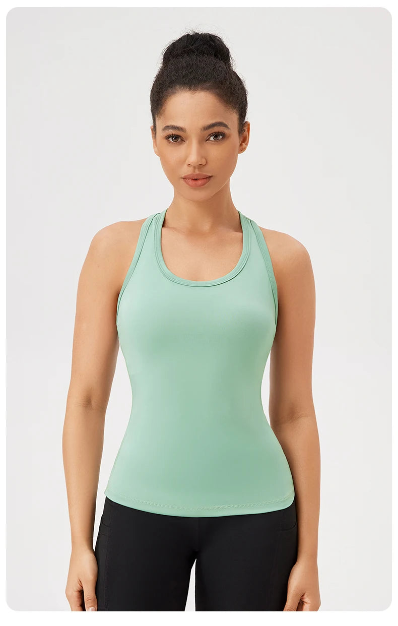 Yoga Vest Women Gym Sleeveless Sport Shirt Fitness Training Sportswear Vest Outdoor Running Sport Tank Tops