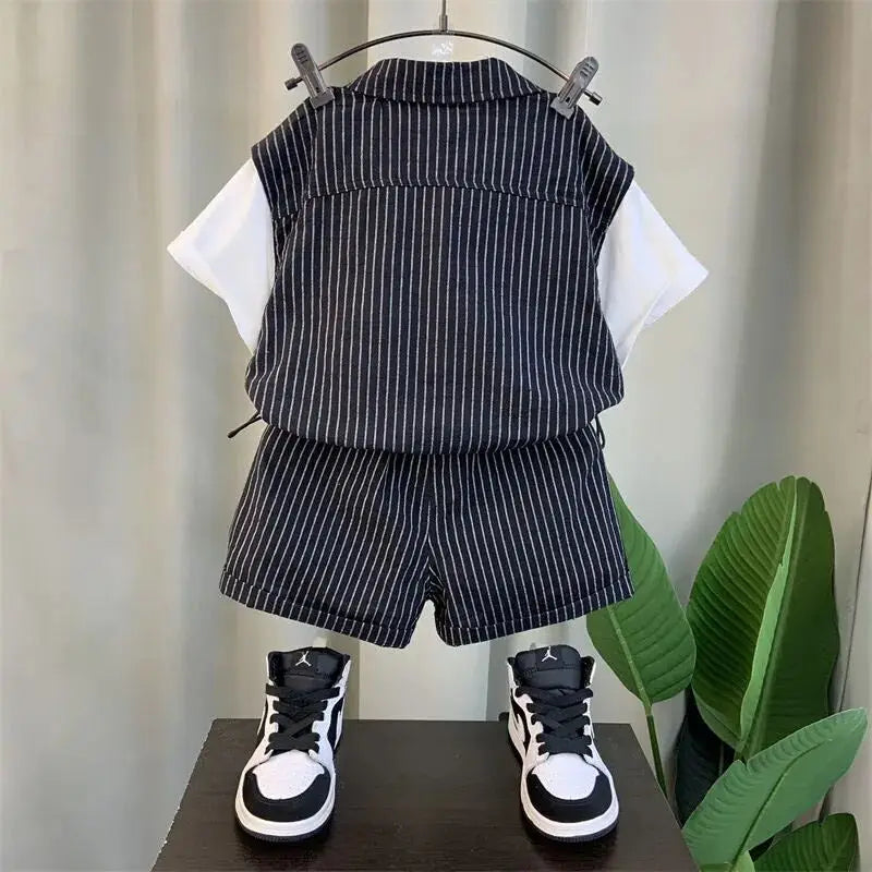 Kids Boys Clothing Set 2025 New Fashionable Baby Summer Clothes Children&