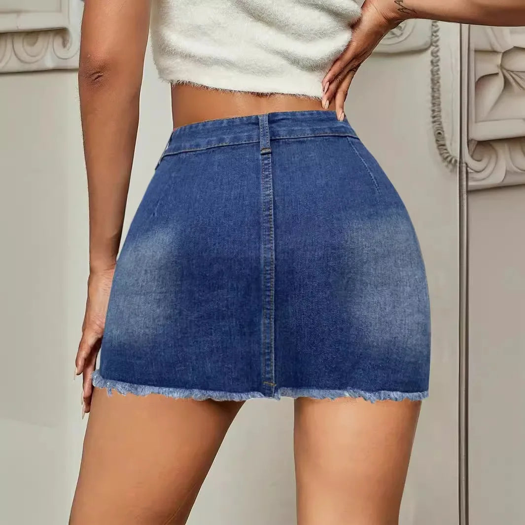 Short Denim Skirt Women&