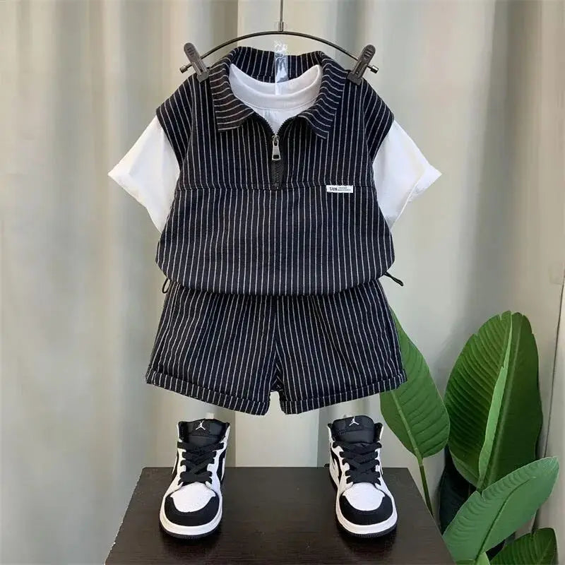 Kids Boys Clothing Set 2025 New Fashionable Baby Summer Clothes Children&
