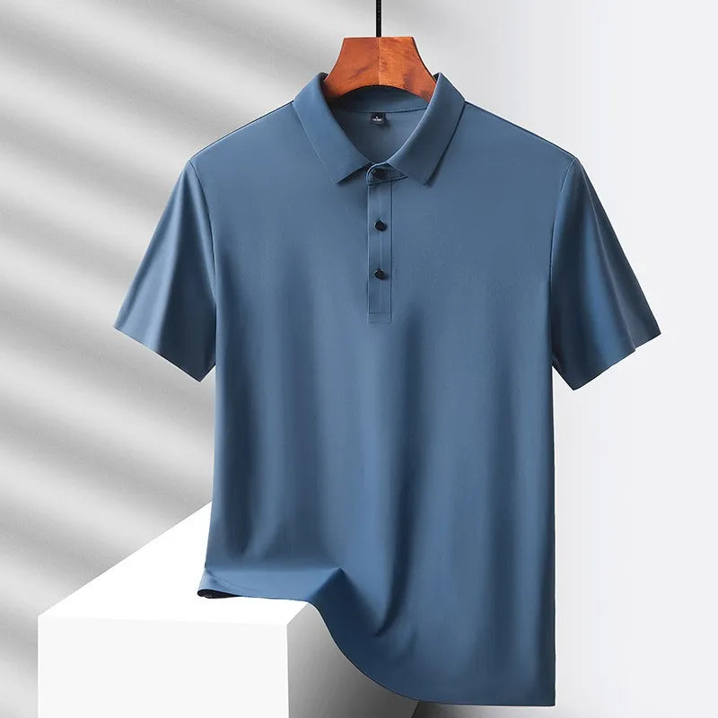 2025 new Polo T shirt for Men White Casual Short Sleeve Golf Polo Shirts Homme New Summer Clothes High Quality Ropa Hombre