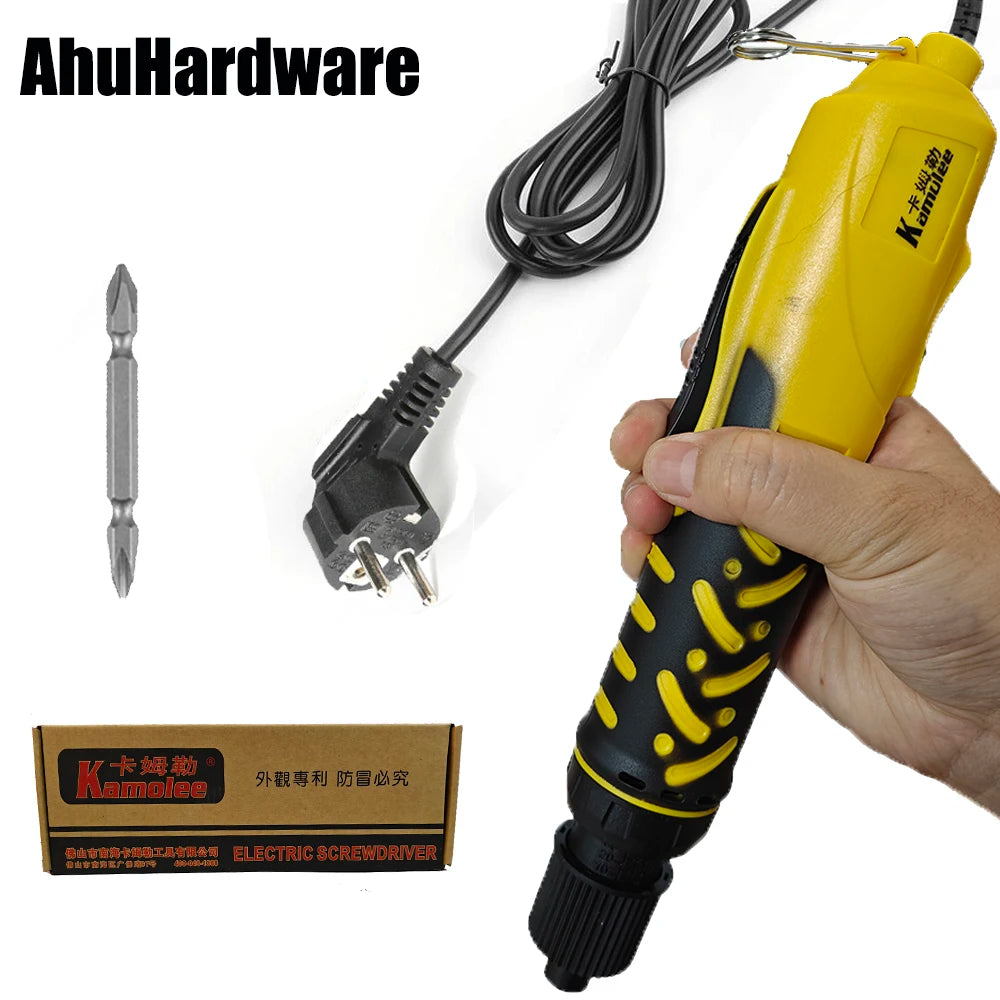 AhuHardware Electric Screwdriver Electric Batch Industrial Grade In-line Torque Power Tool Screw driver 110V 220V Power Repair