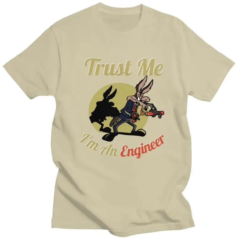 Custom Trust Me Im An Engineer T Shirts for Men 100% Cotton Tee Tops Tshirt Short-Sleeve Fashion T-shirt