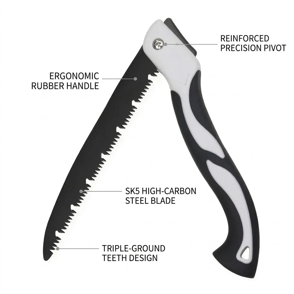 Folding Hand Saw, Multifunctional Outdoor Logging Woodworking Portable Saw, Garden Pruner for Tree Trimming, Gardening Tool