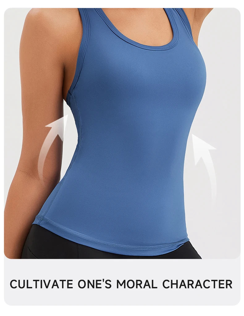 Yoga Vest Women Gym Sleeveless Sport Shirt Fitness Training Sportswear Vest Outdoor Running Sport Tank Tops