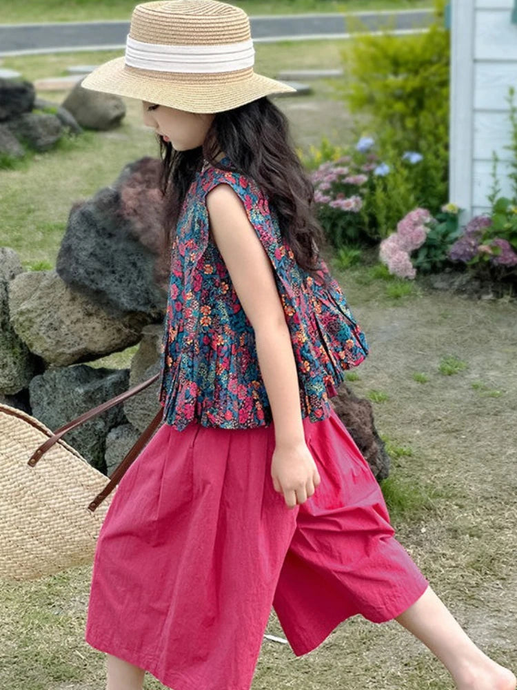 Kids Girl Clothes Summer Suits for Girls 12 14 Years Old Clothing Sets 4 7 Children 11 Korean Children&