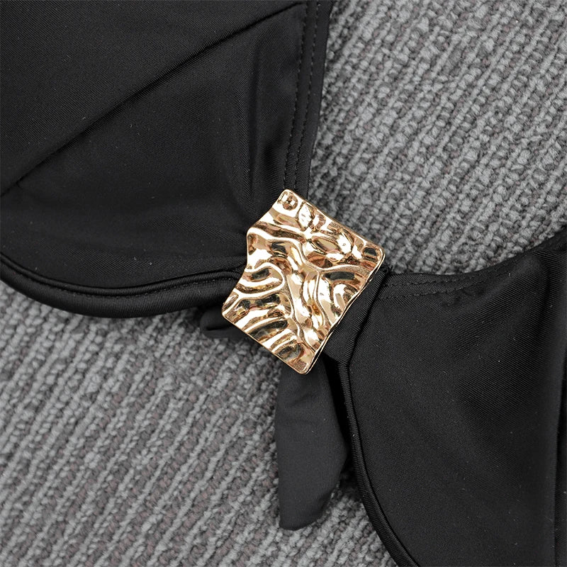 Push Up Swimwear Women Swimsuits 2025 Sexy Brazilian Bikini Set Thong Micro Biquini Female Bathing Suit Solid Beachwear