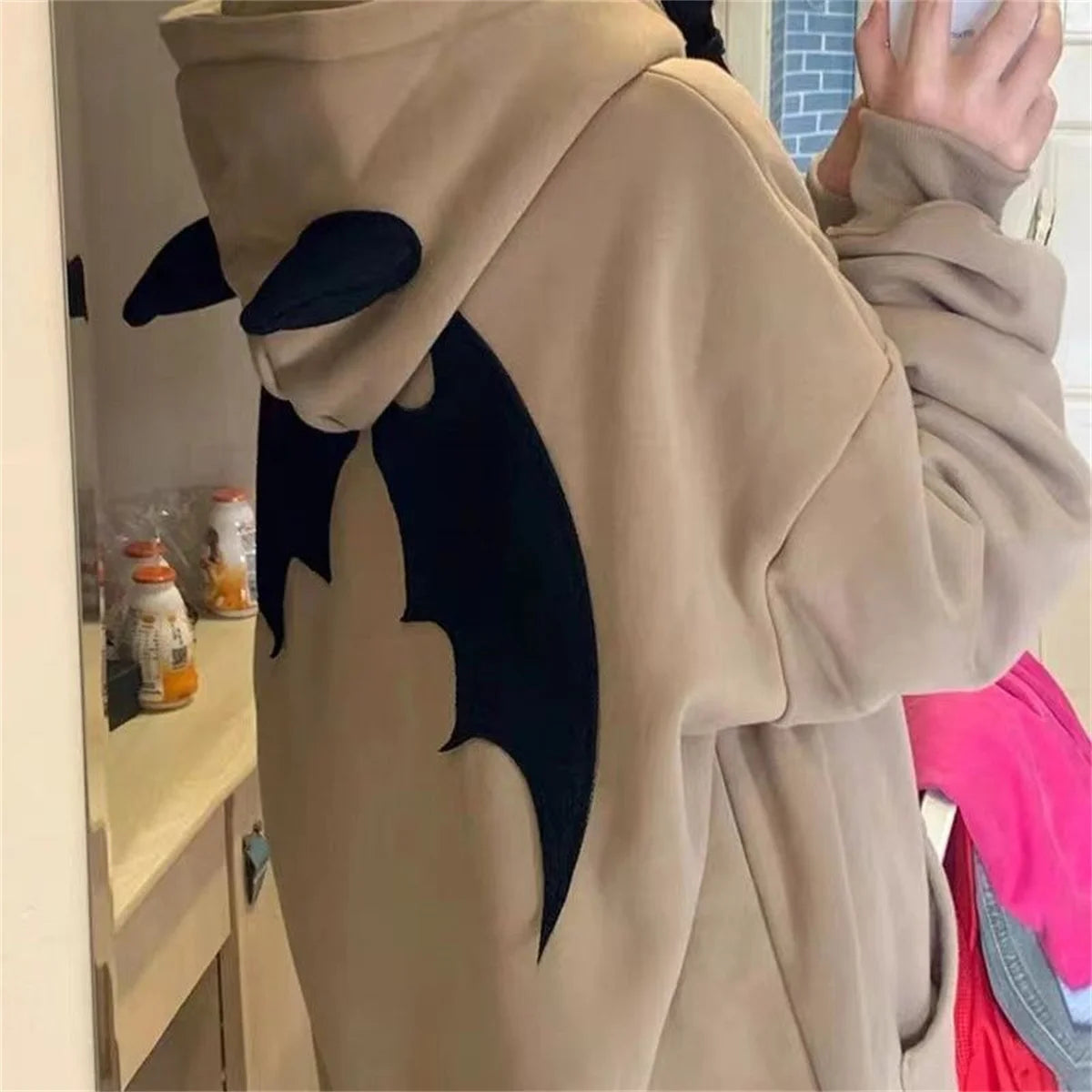 Hoodies Devil Women Men Dark Style Vintage Harajuku Hoody Zip Up Sweatshirt Hip Hop Streetwear Y2k Aesthetic Grunge Cardigan