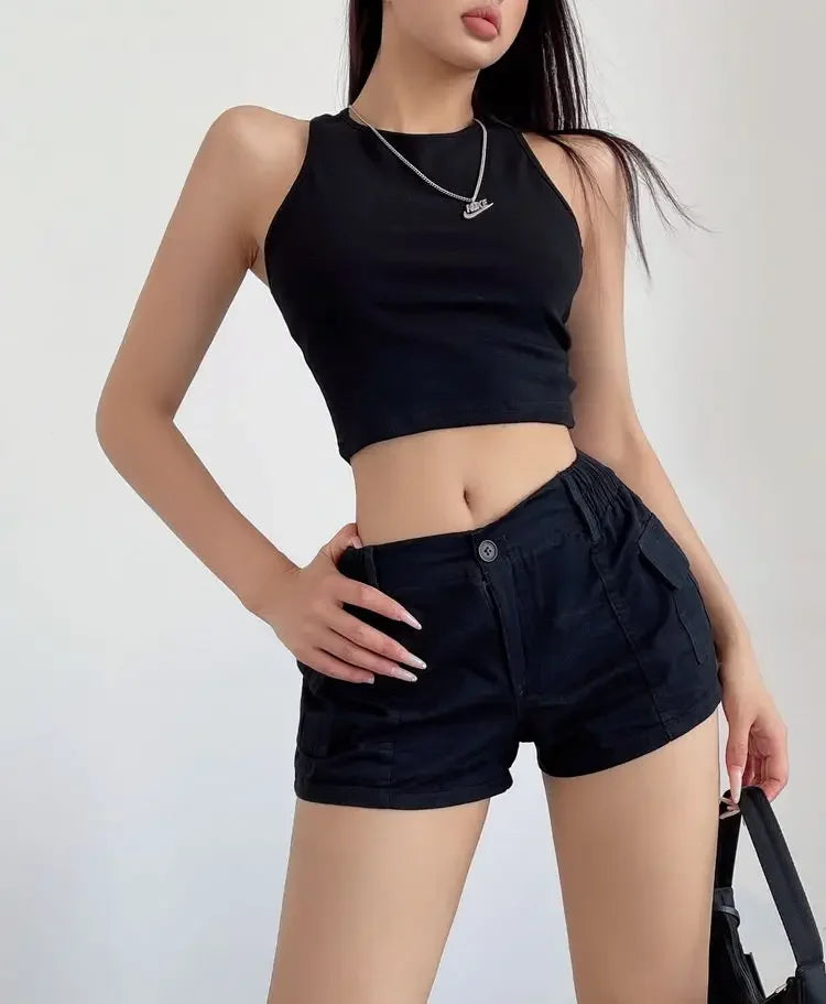 Short Pants Woman High Waist Shorts for Women Cotton Harajuku Fashion Summer Youthful Wholesale XL Elegant Classic Stretchy Hot
