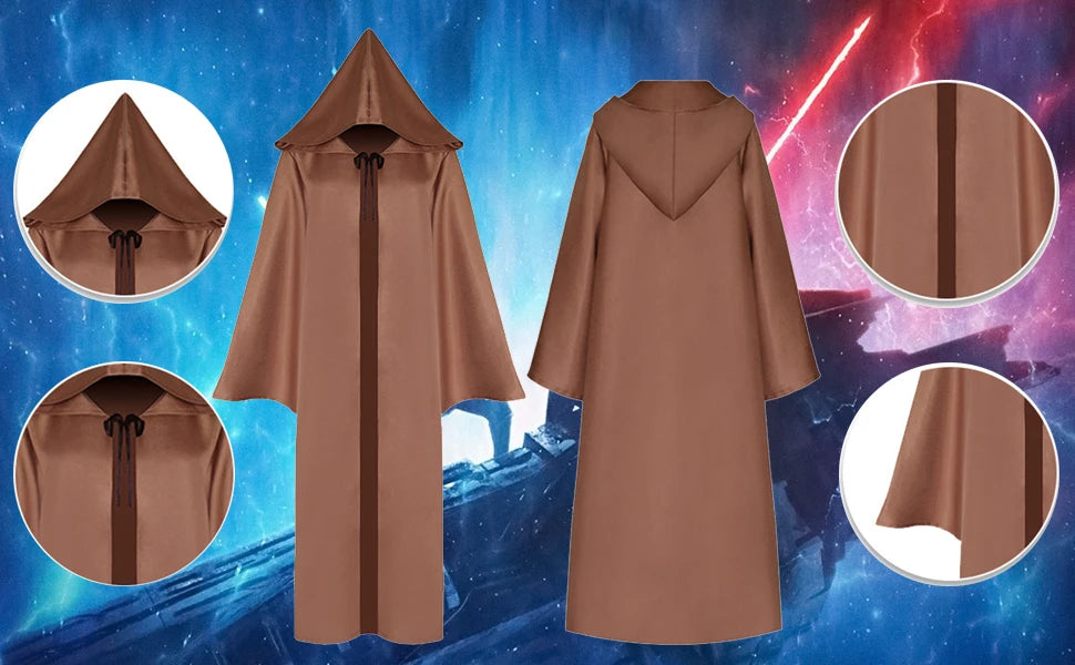 Men Cloak Costume Tunic Hoodies Robe Adult Cosplay Capes Cloak Halloween Outfit